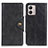 Leather Case Stands Flip Cover Holder D10Y for Motorola Moto G53j 5G Black