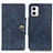 Leather Case Stands Flip Cover Holder D10Y for Motorola Moto G73 5G Blue