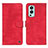 Leather Case Stands Flip Cover Holder D10Y for OnePlus Nord 2 5G Red