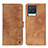 Leather Case Stands Flip Cover Holder D10Y for Realme 8 4G