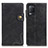 Leather Case Stands Flip Cover Holder D10Y for Realme Q3 5G Black