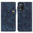 Leather Case Stands Flip Cover Holder D10Y for Realme Q3 5G Blue