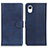 Leather Case Stands Flip Cover Holder D10Y for Samsung Galaxy A23 5G SC-56C Blue