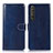 Leather Case Stands Flip Cover Holder D10Y for Sony Xperia 1 III Blue