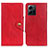 Leather Case Stands Flip Cover Holder D10Y for Xiaomi Redmi Note 12 4G Red