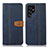 Leather Case Stands Flip Cover Holder D11T for Samsung Galaxy S21 Ultra 5G Blue