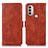 Leather Case Stands Flip Cover Holder D11Y for Motorola Moto E30