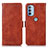 Leather Case Stands Flip Cover Holder D11Y for Motorola Moto G31