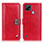 Leather Case Stands Flip Cover Holder D11Y for Realme C21 Red