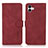Leather Case Stands Flip Cover Holder D11Y for Samsung Galaxy M04 Red
