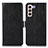 Leather Case Stands Flip Cover Holder D11Y for Samsung Galaxy S24 5G Black