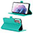 Leather Case Stands Flip Cover Holder D12T for Samsung Galaxy S21 5G Green