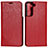 Leather Case Stands Flip Cover Holder D13T for Samsung Galaxy S22 5G