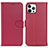 Leather Case Stands Flip Cover Holder DL1 for Apple iPhone 15 Pro Max Hot Pink