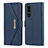 Leather Case Stands Flip Cover Holder DT1 for Sony Xperia 5 III SO-53B Blue