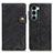 Leather Case Stands Flip Cover Holder DY01 for Motorola Moto Edge S30 5G Black