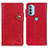 Leather Case Stands Flip Cover Holder DY01 for Motorola Moto G31 Red