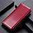 Leather Case Stands Flip Cover Holder for Apple iPhone 12 Max Red Wine