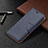 Leather Case Stands Flip Cover Holder for Apple iPhone 13 Blue