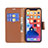 Leather Case Stands Flip Cover Holder for Apple iPhone 13 Brown