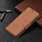 Leather Case Stands Flip Cover Holder for Apple iPhone 13 Brown