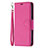 Leather Case Stands Flip Cover Holder for Apple iPhone 13 Mini Hot Pink