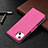 Leather Case Stands Flip Cover Holder for Apple iPhone 13 Mini Hot Pink