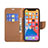 Leather Case Stands Flip Cover Holder for Apple iPhone 13 Pro Brown