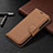 Leather Case Stands Flip Cover Holder for Apple iPhone 13 Pro Brown