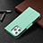 Leather Case Stands Flip Cover Holder for Apple iPhone 13 Pro Cyan