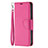 Leather Case Stands Flip Cover Holder for Apple iPhone 13 Pro Hot Pink