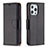 Leather Case Stands Flip Cover Holder for Apple iPhone 13 Pro Max Black