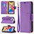 Leather Case Stands Flip Cover Holder for Apple iPhone 13 Pro Max Purple