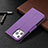 Leather Case Stands Flip Cover Holder for Apple iPhone 13 Pro Max Purple