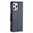 Leather Case Stands Flip Cover Holder for Apple iPhone 13 Pro Navy Blue