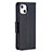 Leather Case Stands Flip Cover Holder for Apple iPhone 14 Black