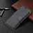 Leather Case Stands Flip Cover Holder for Apple iPhone 14 Black