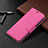 Leather Case Stands Flip Cover Holder for Apple iPhone 14 Hot Pink