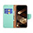 Leather Case Stands Flip Cover Holder for Apple iPhone 14 Pro Max Cyan