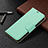 Leather Case Stands Flip Cover Holder for Apple iPhone 14 Pro Max Cyan