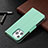 Leather Case Stands Flip Cover Holder for Apple iPhone 14 Pro Max Cyan