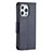 Leather Case Stands Flip Cover Holder for Apple iPhone 14 Pro Max Navy Blue