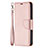 Leather Case Stands Flip Cover Holder for Apple iPhone 14 Pro Max Rose Gold