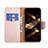 Leather Case Stands Flip Cover Holder for Apple iPhone 14 Pro Max Rose Gold