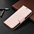 Leather Case Stands Flip Cover Holder for Apple iPhone 14 Pro Max Rose Gold