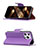 Leather Case Stands Flip Cover Holder for Apple iPhone 14 Pro Purple