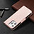 Leather Case Stands Flip Cover Holder for Apple iPhone 14 Pro Rose Gold