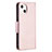 Leather Case Stands Flip Cover Holder for Apple iPhone 14 Rose Gold