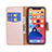 Leather Case Stands Flip Cover Holder for Apple iPhone 14 Rose Gold