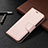 Leather Case Stands Flip Cover Holder for Apple iPhone 14 Rose Gold